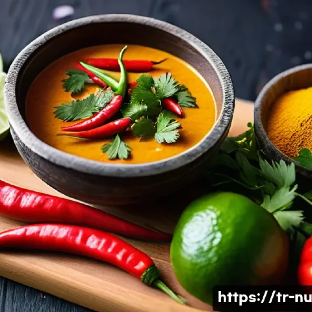 태국식 카레 조리하기 - **Prompt: The Essence of Thai Curry Ingredients**
A vibrant, high-angle shot showcasing an array...
