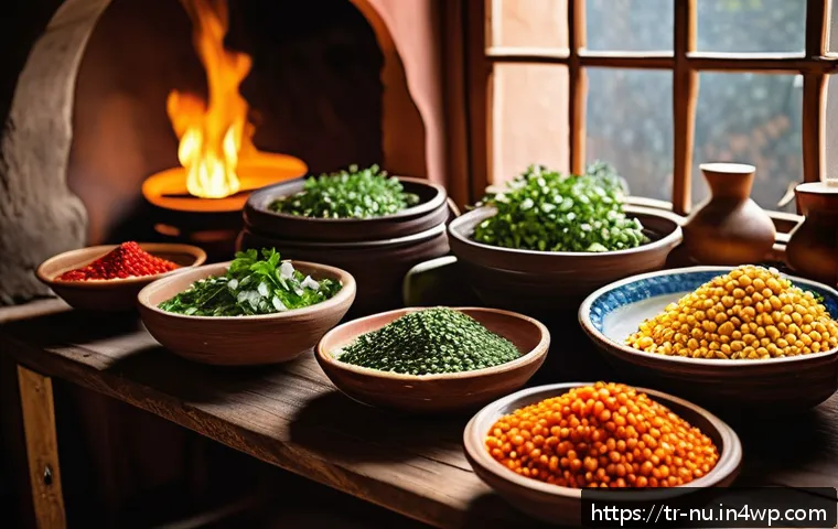 멕시코 전통 후아카레 요리법 - A vibrant traditional Mexican kitchen scene showcasing the preparation of Huachales with fresh ingre...